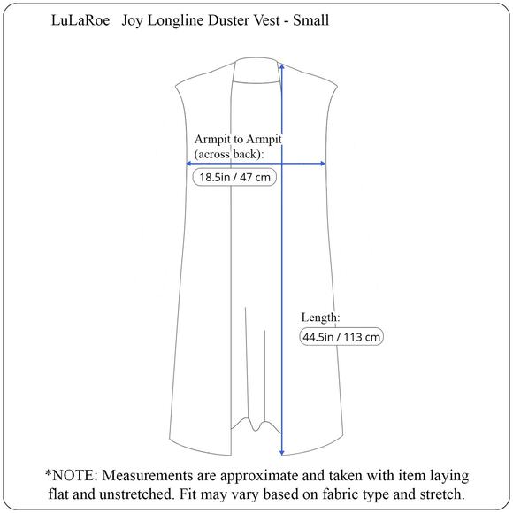 Lularoe Joy Vest SM Navy White Vertical Stripe Summer Nautical Longline Duster - Picture 5 of 8